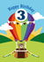 Cute 3rd Birthday Card - Hot Air Balloon - Teddy Bear created by Roger Bear Designs