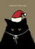 Cute Christmas Card - Cat - Seasons Greetings created by Poet and Painter