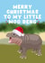 Cute Christmas Card - For Partner - Moo Deng created by Pink Peach Cards