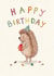 Cute Birthday Card - Hedgehog created by Love Lucy Illustration
