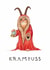 Cute Christmas Card - Krampuss - Cat created by Beth Goodwin