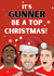 Funny Christmas Card - Arsenal - It's Gunner Be A Top Christmas created by Original Fox Cards