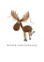 Funny Christmas Card - Merry Christmoose - Moose Pun created by badgerbee design