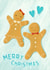 Cute Christmas Card - Gingerbread - Biscuits created by Sian Moore Illustration