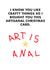 Rude Christmas Card - Artisanal Card - Art Is Anal created by OBJECTABLES