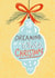 Arty Christmas Card - Vintage Bauble - Dreaming Of A White Christmas created by @VickyYorkeDesigns