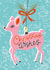 Cute Christmas Card - Reindeer Bauble - Vintage Decoration created by @VickyYorkeDesigns