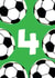 Classic Birthday Card - 4th Birthday - Football created by tea please