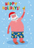 Funny Christmas Card - Santa - Happy Holidays created by Lucy Maggie Designs