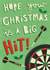 Fun darts Christmas card - for Darts Fan - Big Hit pun created by Sarah-Anne Brown