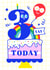Three Today! Happy Third Birthday Rainbow Cake Card, 3rd Birthday Card created by Creative Joy