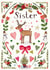 Pretty Christmas Card - For Sister - Rudolph created by Love Lucy Illustration