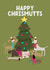 Cute Christmas Card - Happy Chrismutts - Dogs created by Giddy Kipper