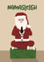 Funny Christmas Card - Namasleigh - Santa created by Giddy Kipper