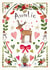 Pretty Christmas Card - For Auntie - Rudolph created by Love Lucy Illustration