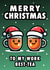 Funny Coworker "Merry Christmas To My Work Best-Tea" colleague Christmas Card created by Hint of Sarcasm