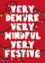 Very Demure Very Mindful Very Festive - Colourful Christmas Card created by Georgia Fry