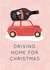 Funny Christmas Card - Driving Home - Baileys created by Two For Joy Illustration
