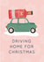 Funny Christmas Card - Driving Home - Cranberry Gin created by Two For Joy Illustration