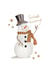 Cute Christmas Card - Season's Greetings - Snowman created by Samantha