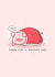Punny Christmas card - pigs in blankets - oink - Kawaii - funny Christmas card created by Rosalie Perl