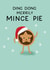 Mince pie Christmas card - cute and funny - Christmas pun created by Paper Valley Design Studio
