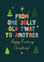 Rude Christmas Card - From One Jolly Old Twat To Another created by Artsy Gift Co