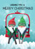 Christmas gnome card - ski lift design - cute and merry created by Paper Valley Design Studio