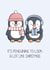 Cute Christmas Card - Penguins - Pun created by Creaternet