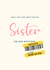 Funny Birthday Card - For Sister - Reduced Sticker created by Artsy Gift Co