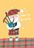 Scottish bagpiper- Merry Christmas- cute and fun created by Miss NoProblem