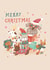 Festive Dogs Merry Christmas Card - Holiday Cheer for Pet Lovers! created by Miss NoProblem