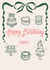 Cute Birthday Card - Vintage Cake Design - Sweet Greeting for a Loved One created by Bee Oyerinde