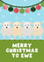Cute Christmas Card - Sheep Pun - Merry Christmas To Ewe created by Pink Peach Cards
