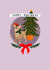 Cute Christmas Card - Yappy Holidays - From The Dog created by Rachael Powick
