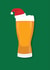 Novelty beer card for your friends or family - Santa hat - cute - Christmas created by DBD Designs
