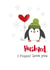 Cute Christmas Card - For Husband - Penguin created by Dandelion Stationery