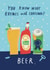 Funny Christmas Card - Beer created by Alice Mole Illustration