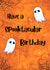 Cute ghost and halloween themed birthday card created by Chloe