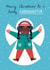 Cute Christmas Card - Lovely Goddaughter - Snow Angel created by Alice Mole Illustration
