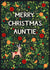Pretty Christmas Card - For Auntie - Festive Illustrations created by Pear Tree Press