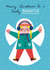 Cute Christmas Card - For Daughter - Snow Angel created by Alice Mole Illustration