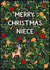 Pretty Christmas Card - For Niece - Deer created by Pear Tree Press