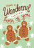 Cute Christmas Card For A Couple, Gingerbread Couple, Gay Couple, LGBTQ+ created by Josie Gledhill