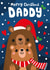 Cute Christmas Card - For Daddy - Bears - Hugs - Love - Cute - Cuddles created by Jennibdraws