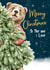 Cute Christmas Card - Bear - Christmas Tree created by Artsy Gift Co