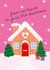 Cute Gingerbread House Christmas Card created by Skew Whiff Design & Illustration
