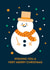 Cute Christmas Card - Graphic Style Snowman created by Stormy Knight