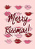 Flirty Christmas Card - Merry Kissmas - Fun Lips Design for Holiday Cheer created by Bee Oyerinde