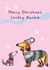 Cute Christmas Card - For Auntie - Dogs In Christmas Jumpers created by Rulu